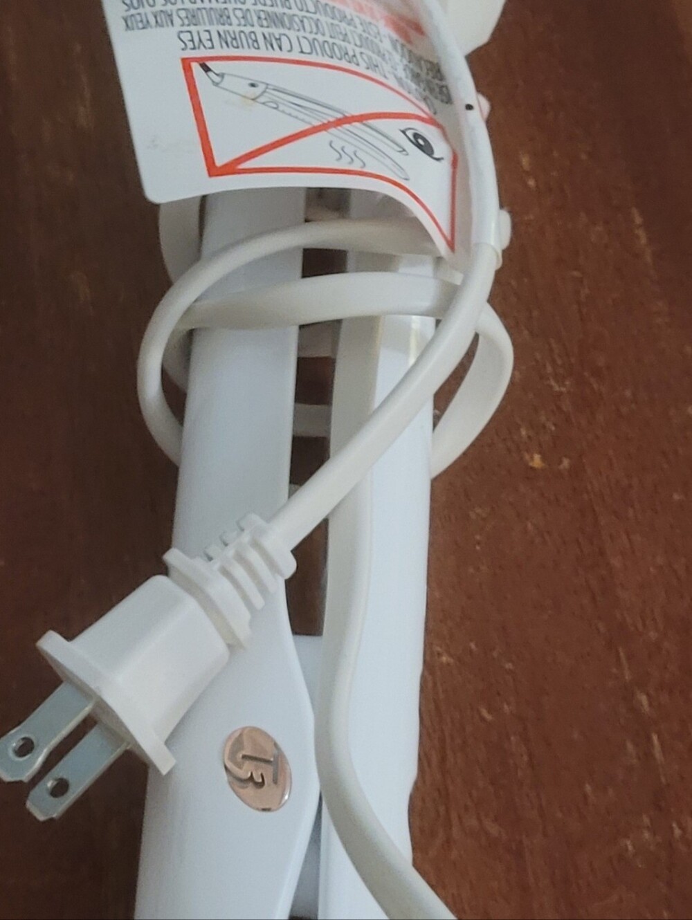 T3 White Electric Hair Straightener Flat Iron